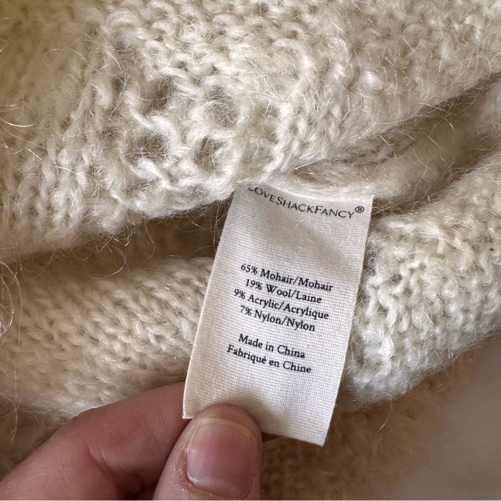 LoveShackFancy Persephone Sweater in Cream Puff - Picture 7 of 7